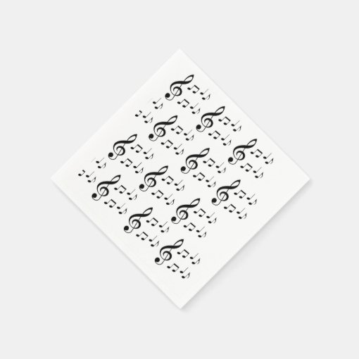 "Music Notes" Paper Napkins Zazzle
