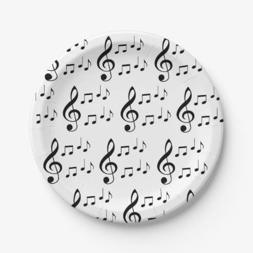 Music Notes Paper Plates