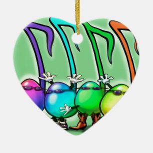Music Notes Party Ceramic Ornament