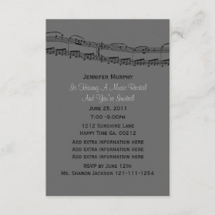 Music Notes Party Invitations