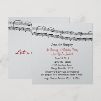 Music Notes Party Invitations