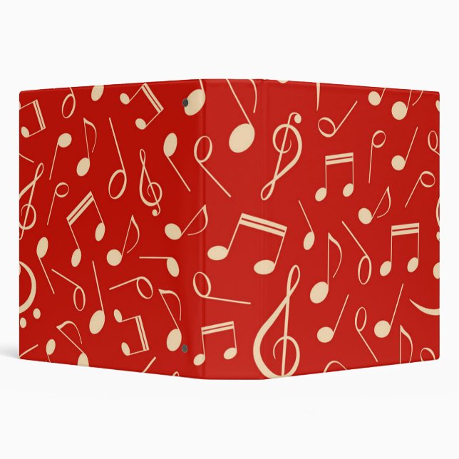 Music notes pattern 3 ring binder (Background)