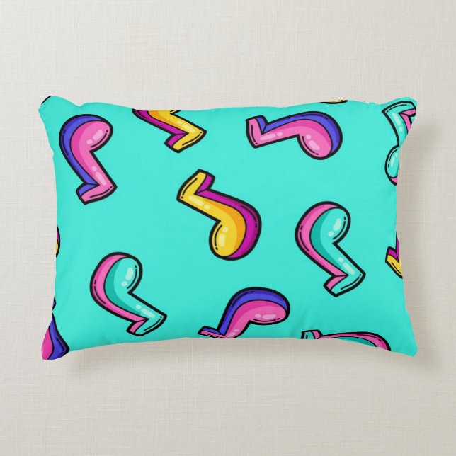 Music notes pattern accent pillow (Front)
