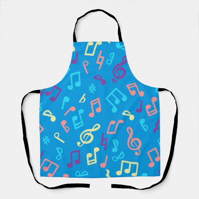 Music notes pattern apron (Front)