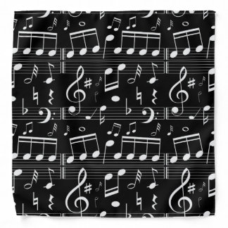 Music Notes Pattern Bandana