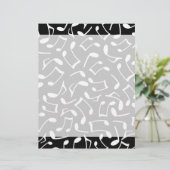 Music Notes Pattern Black and White (Standing Front)