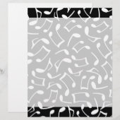 Music Notes Pattern Black and White (Front/Back)