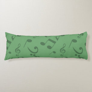 Music notes pattern body pillow