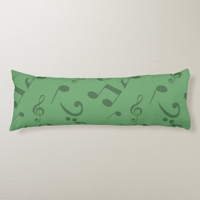 Music notes pattern body pillow (Front)
