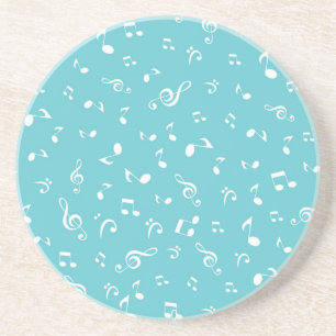 Music notes pattern coaster