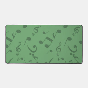 Music notes pattern desk mat