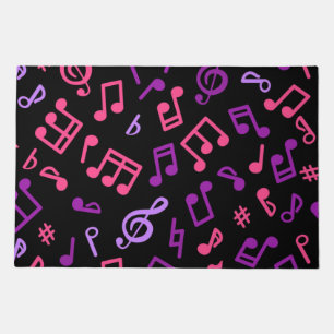 Music notes pattern doormat
