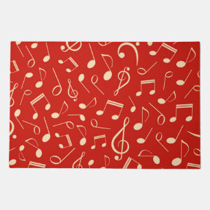 Music notes pattern doormat