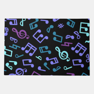 Music notes pattern doormat