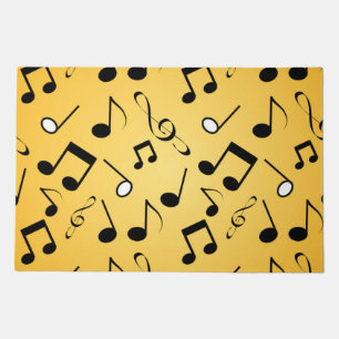 Music notes pattern doormat