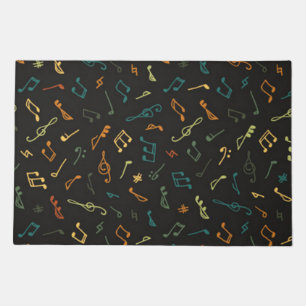 Music notes pattern doormat