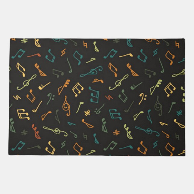 Music notes pattern doormat (Front)