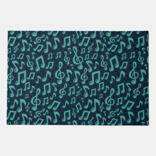 Music notes pattern doormat