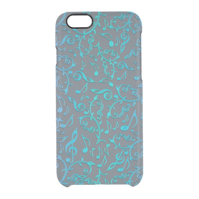 Music Notes Pattern iPhone Case (Back)