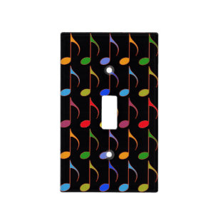 music notes pattern light switch cover