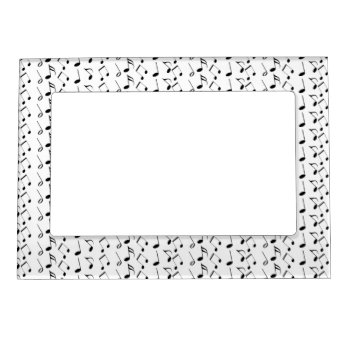 Music Notes Pattern Magnetic Frame by Peerdrops at Zazzle