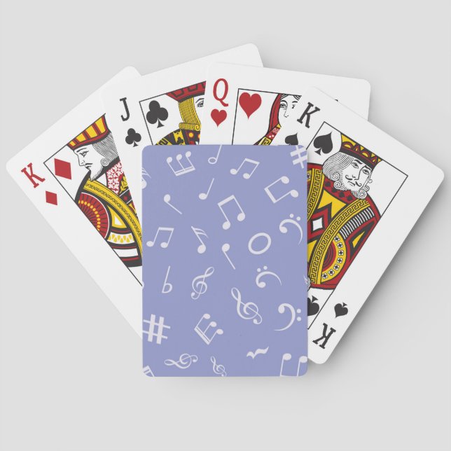 Music notes pattern poker cards (Back)