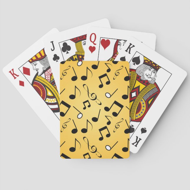 Music notes pattern poker cards (Back)