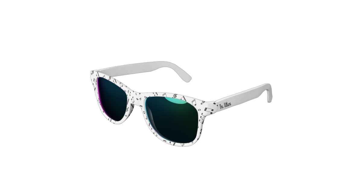 Music Notes Pattern Sunglasses Zazzle