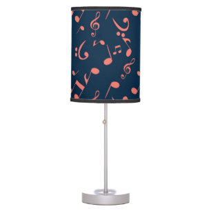 Music notes pattern table lamp