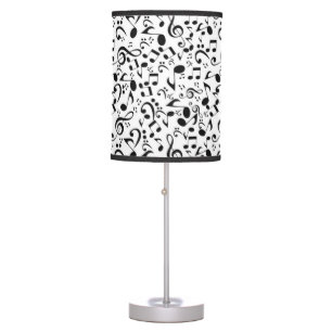 Music notes pattern table lamp