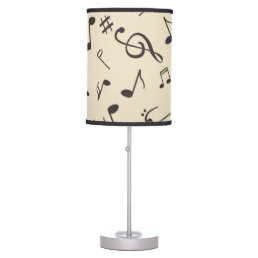 Music notes pattern table lamp
