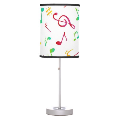 Music notes pattern table lamp