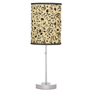 Music notes pattern table lamp