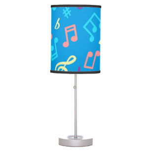 Music notes pattern table lamp