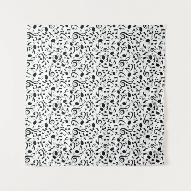 Music notes pattern tapestry (Front)