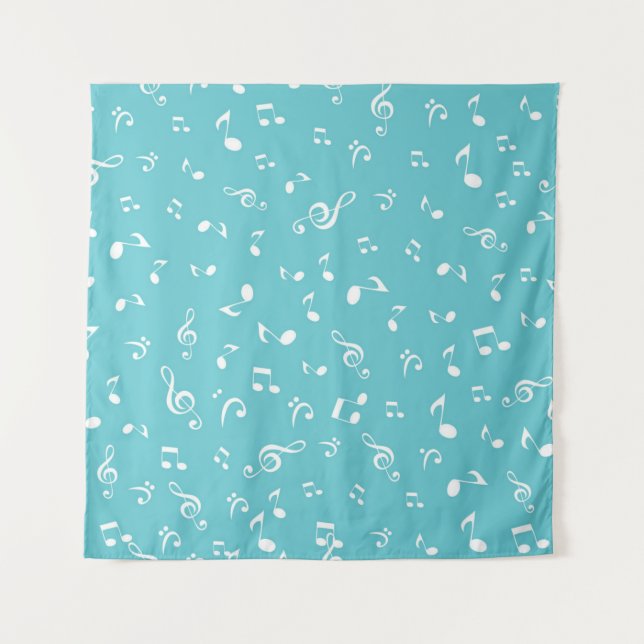 Music notes pattern tapestry (Front)