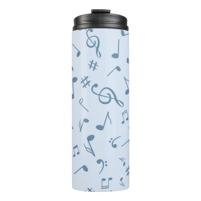 Music notes pattern thermal tumbler (Front)