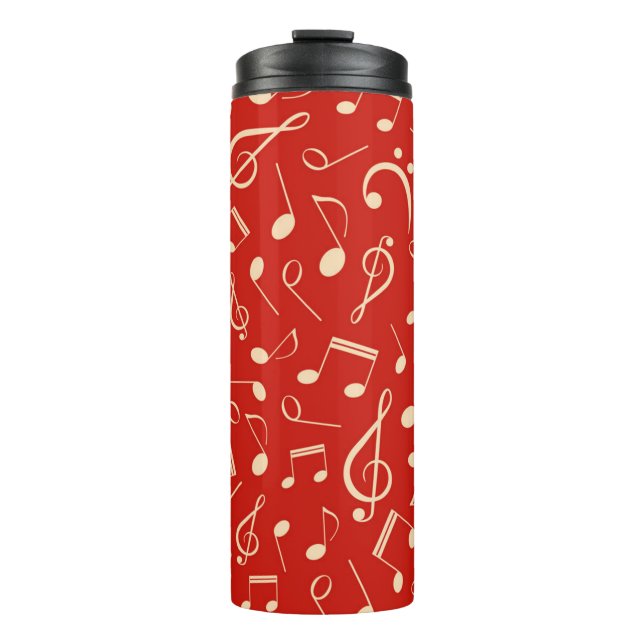 Music notes pattern thermal tumbler (Front)