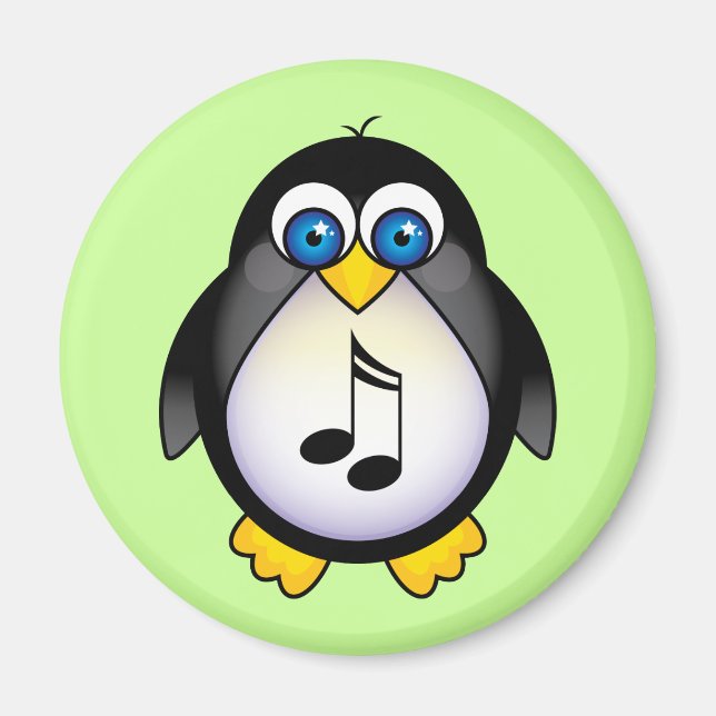 Music Notes Penguin Gift Magnet (Front)