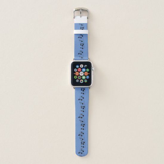Music Notes Periwinkle Apple Watch Band