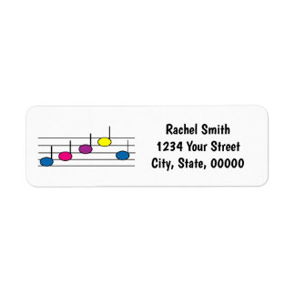 Music Notes Personalize Return Address Labels
