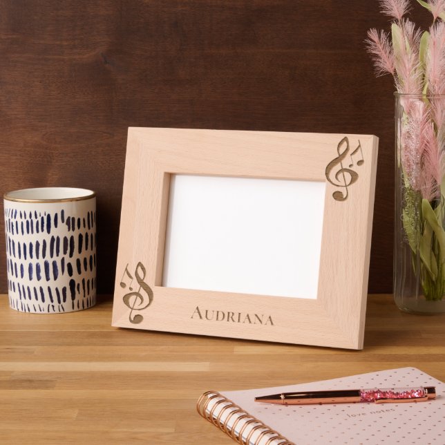 Music Notes Personalized Engraved Frames (Left)