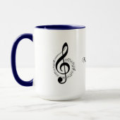 Music Notes Personalized Mug (Left)