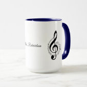 Music Notes Personalized Mug (Front Right)