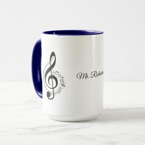 Music Notes Personalized Mug