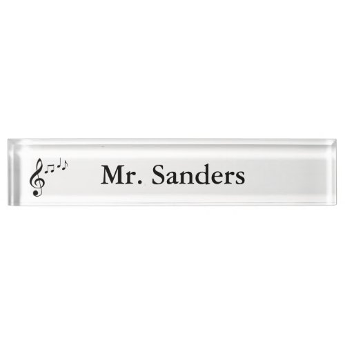 Music Notes Personalized Nameplate