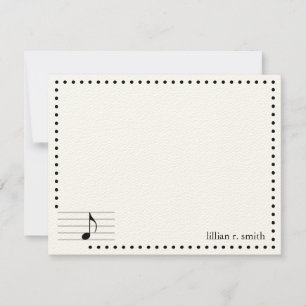 Music Notes Personalized Note Card