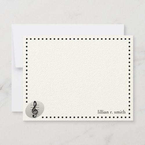 Music Notes Personalized Note Card