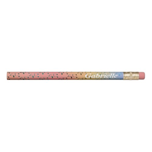 Music Notes Personalized Pencil