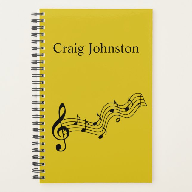 "Music Notes" Personalized Planner (Front)
